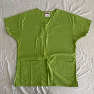 Scrub Wear Bright Green V-Neck Top Scrubs